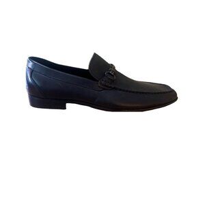 Kenneth Cole Arlie Slip On Black Leather Bit Loafer 12M Cushioned Excellent